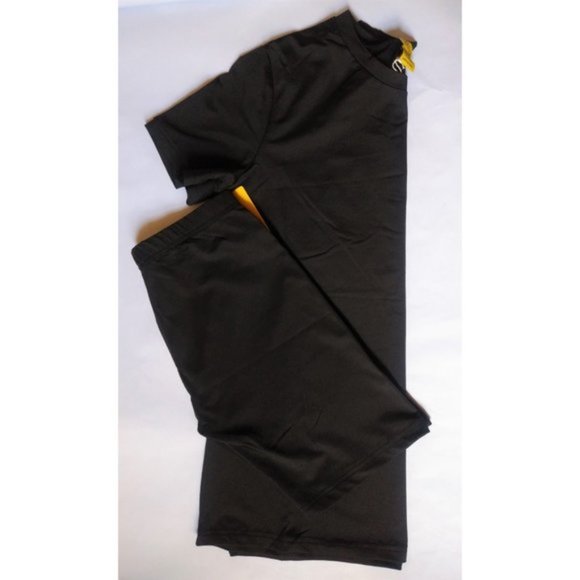 2 Piece Biker Shorts Set | Black - Picture 5 of 8